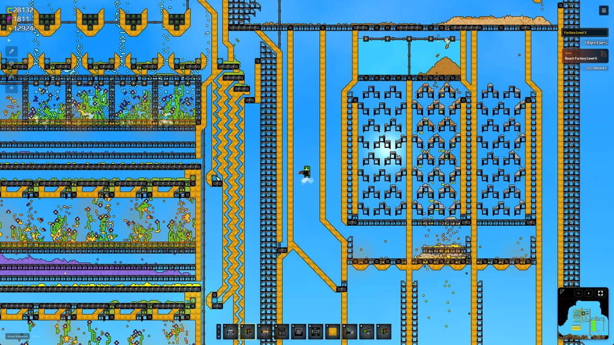Sandustry factory and sand physics gameplay
